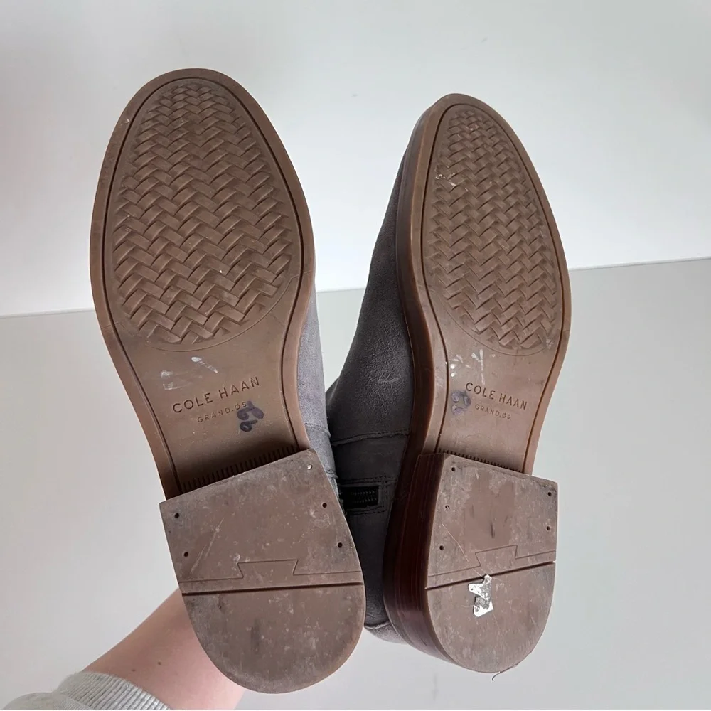 Cole‎ Haan Women's Rene Suede Ankle Booties Stormcloud Gray